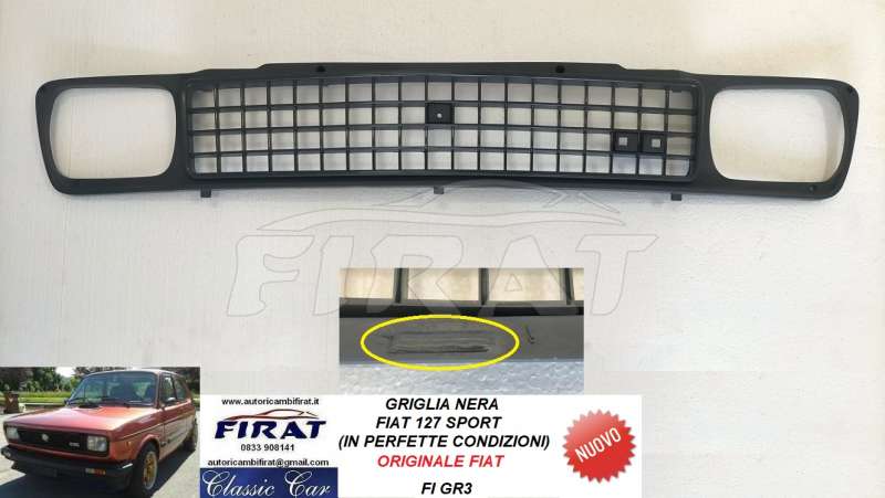 GRIGLIA FIAT 127 SPORT NERA